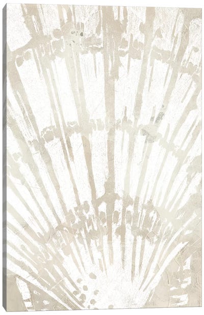 Linen Tropical Silhouette II Canvas Art Print - Sea Shell Art