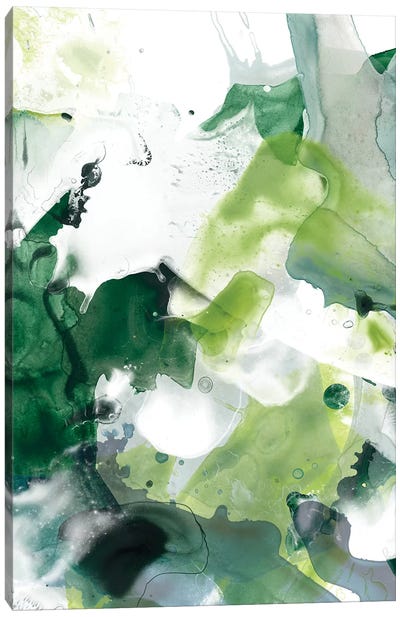Jungle Marble II Canvas Art Print - Green with Envy