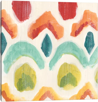 Textile Kaleidoscope I Canvas Art Print - Ikat Patterns