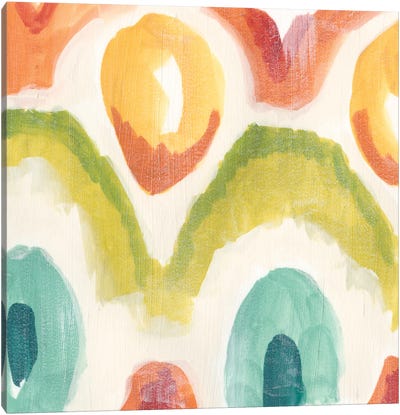 Textile Kaleidoscope III Canvas Art Print - Ikat Patterns
