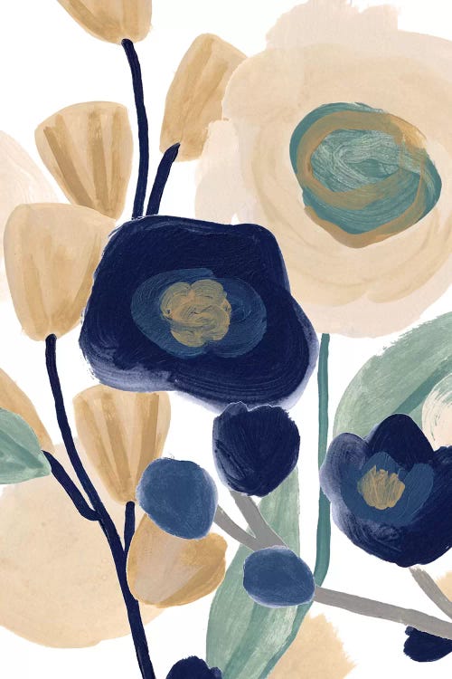 Blue Poppy Cascade I by June Erica Vess wall art