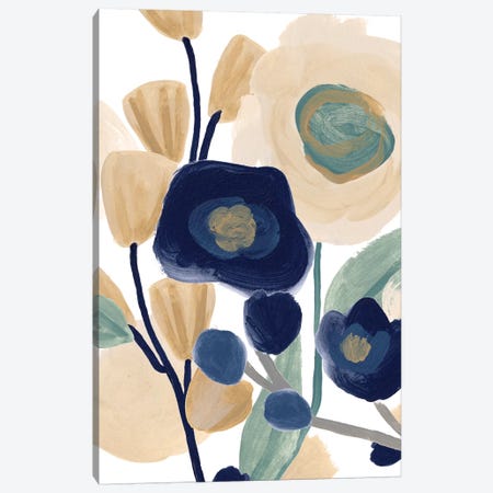 Blue Poppy Cascade I Canvas Print #JEV2457} by June Erica Vess Canvas Print