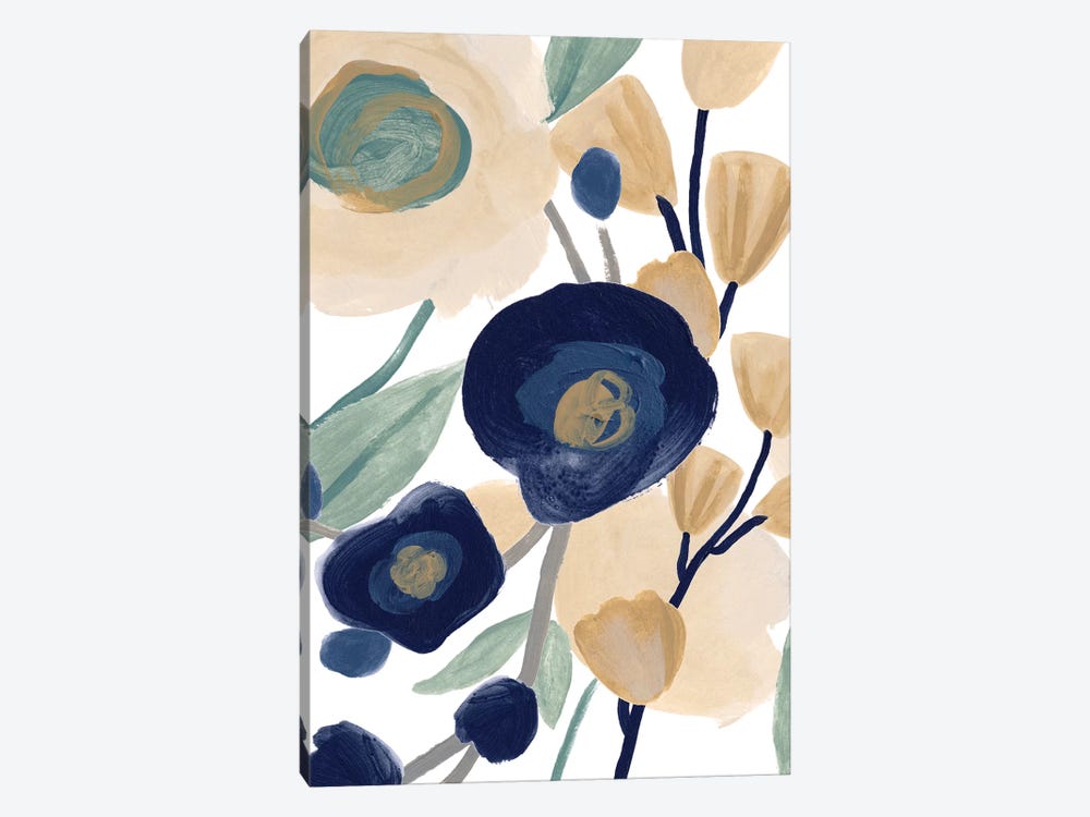Blue Poppy Cascade II by June Erica Vess 1-piece Canvas Print