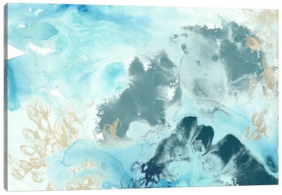 Aqua Wave Form I Canvas Art Print - June Erica Vess