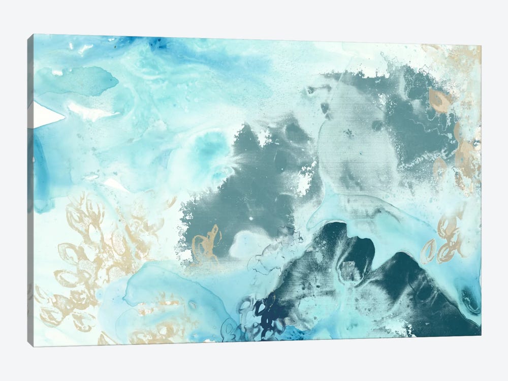 Aqua Wave Form I by June Erica Vess 1-piece Art Print