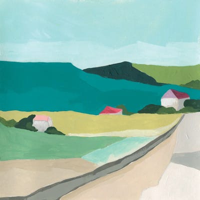 Farm Vista II by June Erica Vess framed canvas print