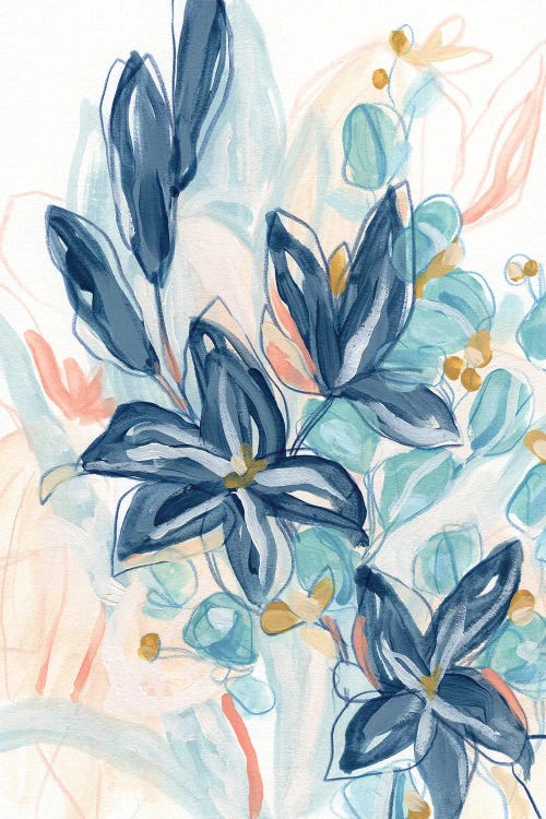 Blooming Blues II by June Erica Vess wall art