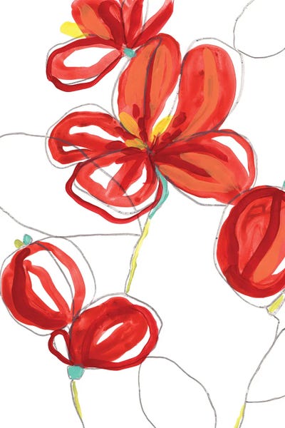 Minimalist Flowers: Primary Petal I by June Erica Vess