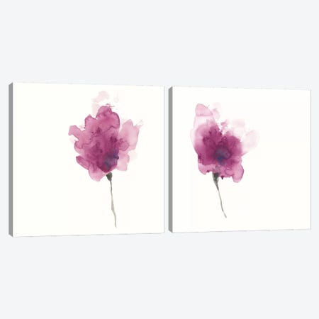 Expressive Blooms Diptych Canvas Print Set #JEV2HSET016} by June Erica Vess Canvas Artwork