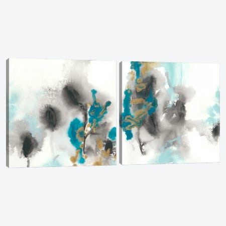 Cerulean Mirage Diptych Canvas Print Set #JEV2HSET022} by June Erica Vess Canvas Wall Art