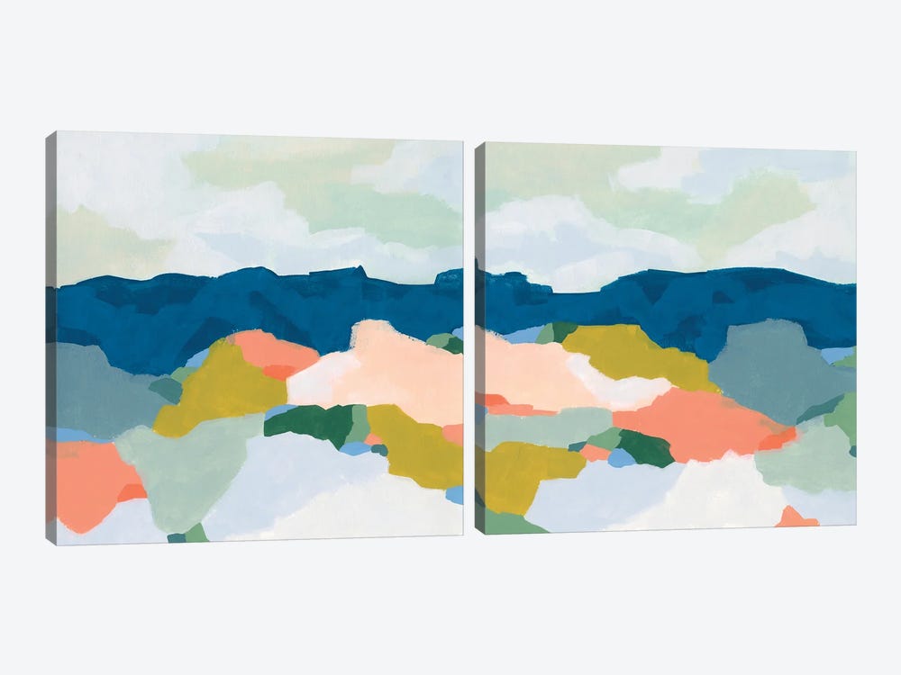 Mountain Mosaic Diptych by June Erica Vess 2-piece Canvas Artwork
