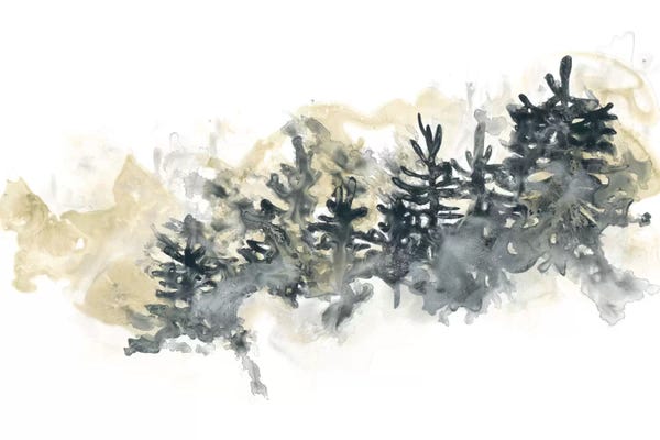 Abstract Watercolors: Misty Hillside II by June Erica Vess