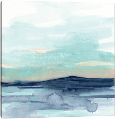 Ocean Morning Mist II Canvas Art Print - Minimalist Bathroom Art