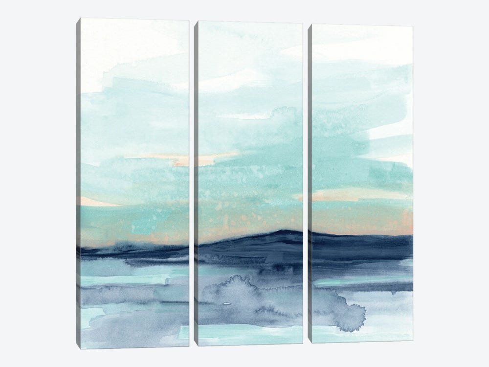 Ocean Morning Mist II by June Erica Vess 3-piece Canvas Art Print