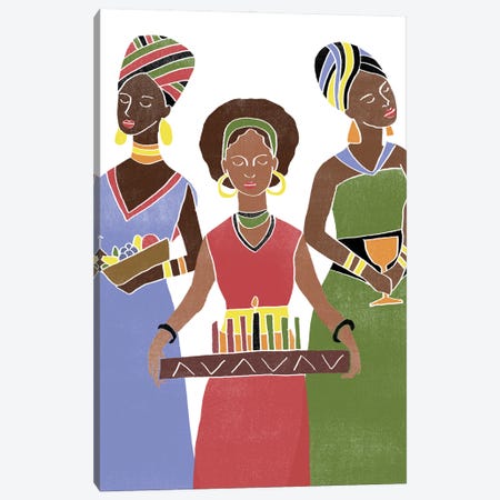 Kwanzaa Celebration Collection II Canvas Print #JEV3150} by June Erica Vess Canvas Wall Art