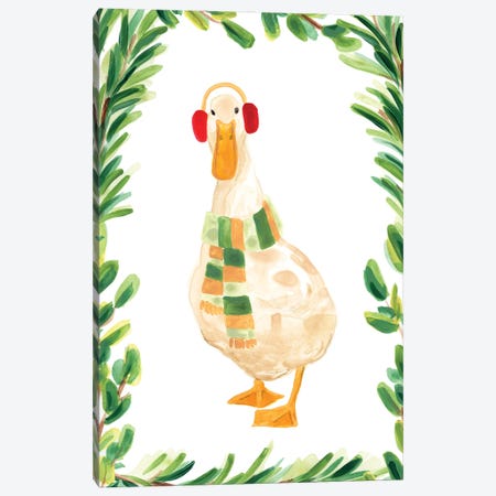 Merry Quackmas Collection II Canvas Print #JEV3152} by June Erica Vess Canvas Art
