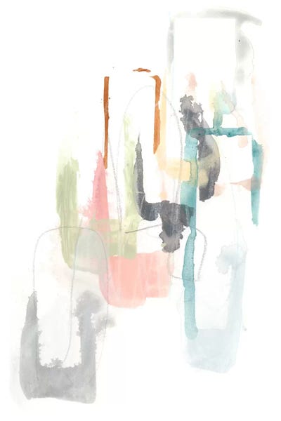 Abstract Watercolors: Pastel Windows II by June Erica Vess