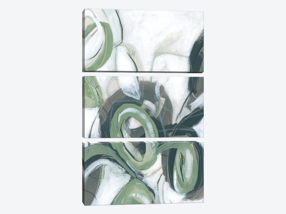 Green Cycle II by June Erica Vess 3-piece Canvas Print
