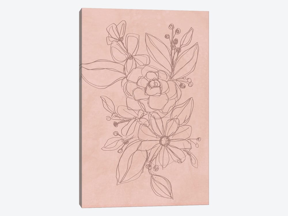 Rosetone Blossoms II by June Erica Vess 1-piece Canvas Print
