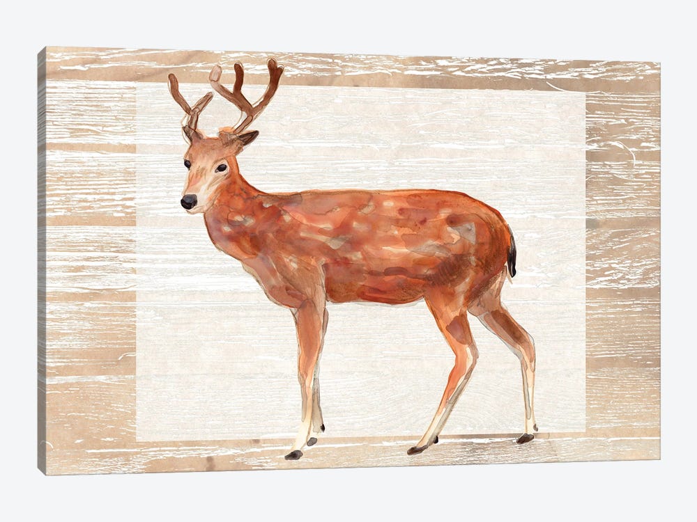 Rustic Barnwood Animals IV by June Erica Vess 1-piece Canvas Art