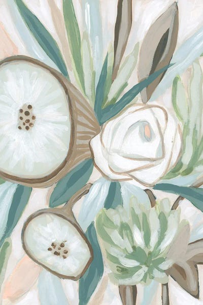 Large Minimalist Art - Canvas Prints: Sage Bouquet II by June Erica Vess