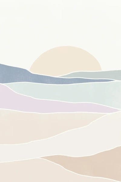 Large Minimalist Art - Canvas Prints: Wave Tableau II by June Erica Vess