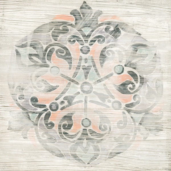 Large Minimalist Art - Canvas Prints: Weathered Emblem IV by June Erica Vess