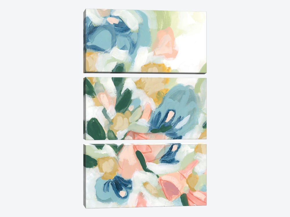 Abstract Garden Gestures I by June Erica Vess 3-piece Canvas Wall Art