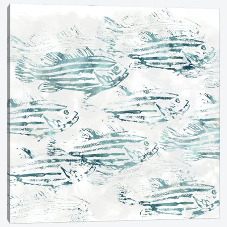 Sealife Batik IV Canvas Print #JEV325} by June Erica Vess Canvas Art