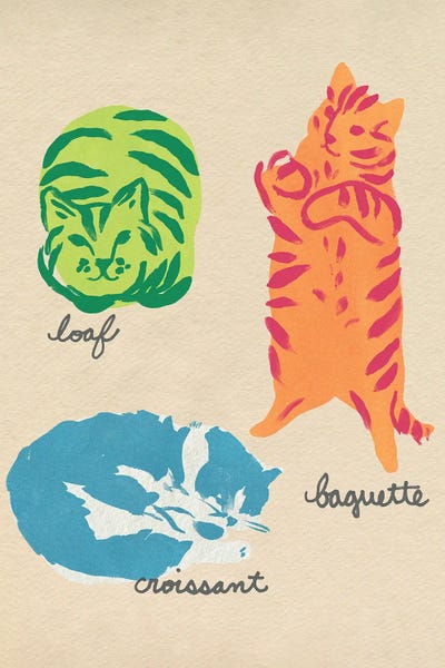 Dopamine Decor: Important Cat Shapes I by June Erica Vess