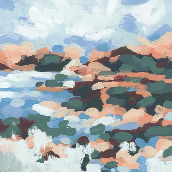 June Erica Vess: Teal Mountain Lake II by June Erica Vess