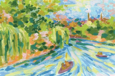Canvas Print: On The River I by June Erica Vess - thumbnail