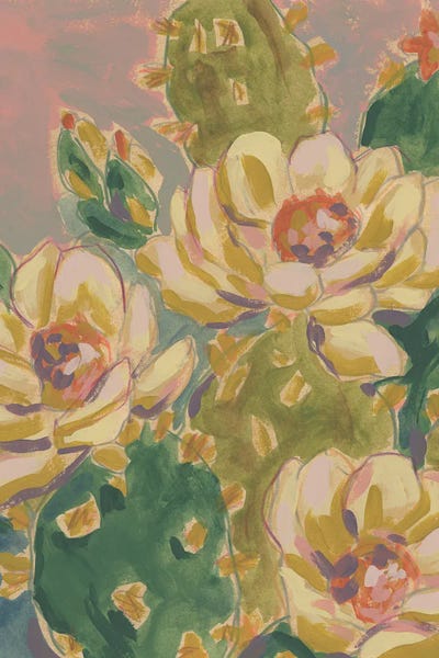 June Erica Vess: Sunset Cactus I by June Erica Vess