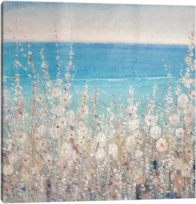 Flowers by the Sea II Canvas Art Print - Home Staging Bathroom