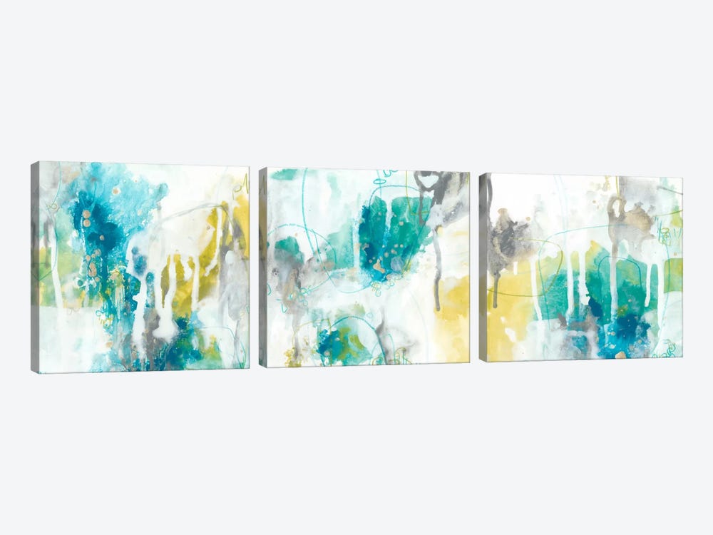 Aquatic Atmosphere Triptych by June Erica Vess 3-piece Canvas Artwork