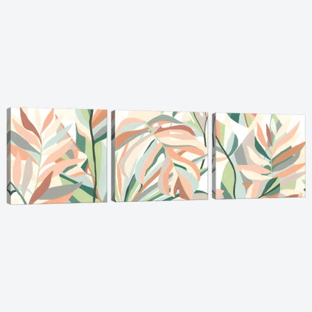 Soft Tropicals Triptych Canvas Print Set #JEV3HSET012} by June Erica Vess Canvas Print