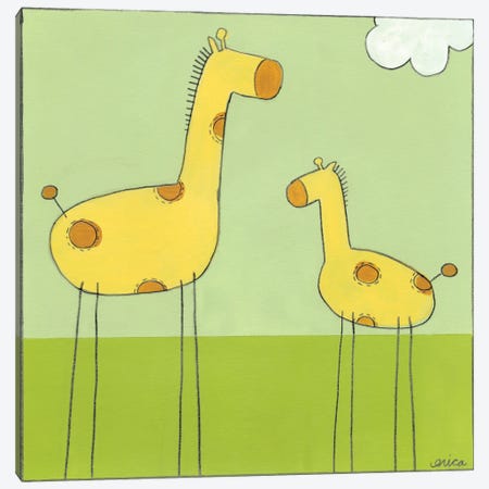 Giraffe I Canvas Print #JEV47} by June Erica Vess Canvas Art Print
