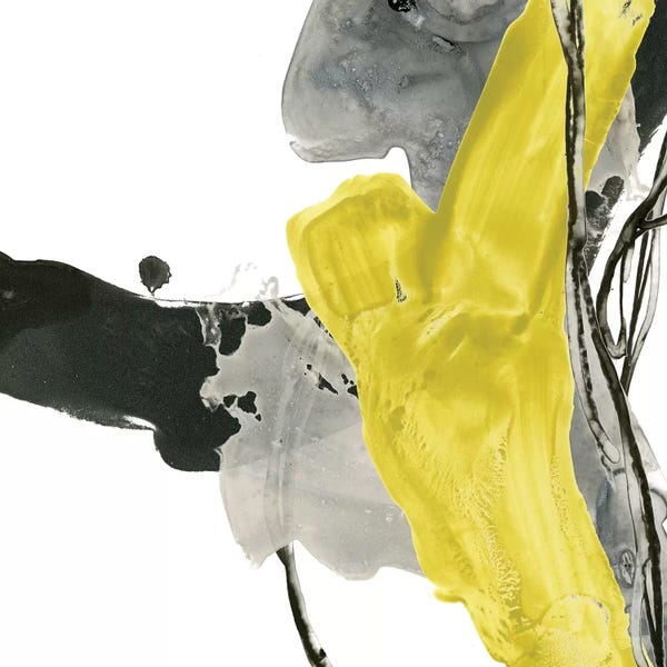 Large Modern Art - Canvas Prints: Citron Flux II by June Erica Vess