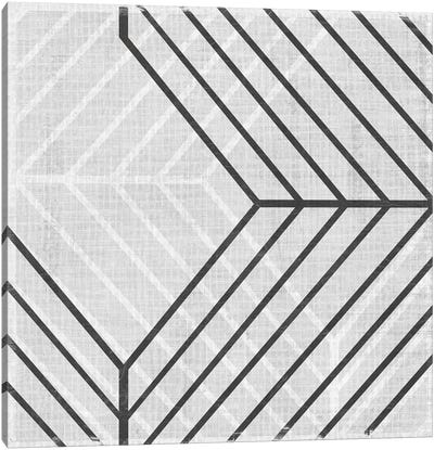 Diametric IV Canvas Art Print - Black & White Patterns