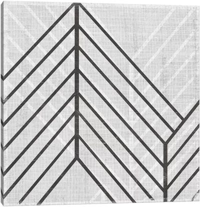 Diametric V Canvas Art Print - Black & White Patterns