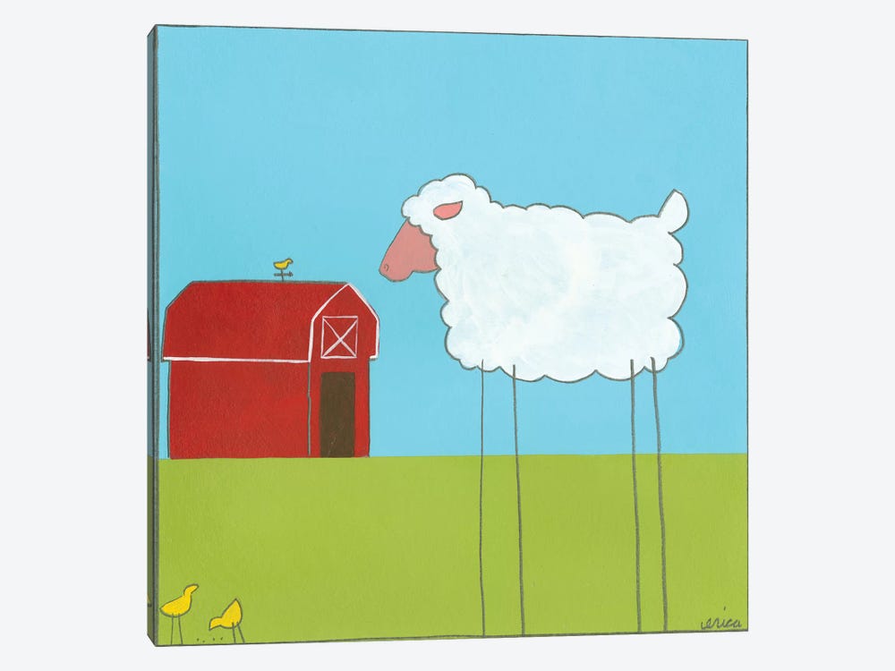 Sheep II by June Erica Vess 1-piece Canvas Wall Art