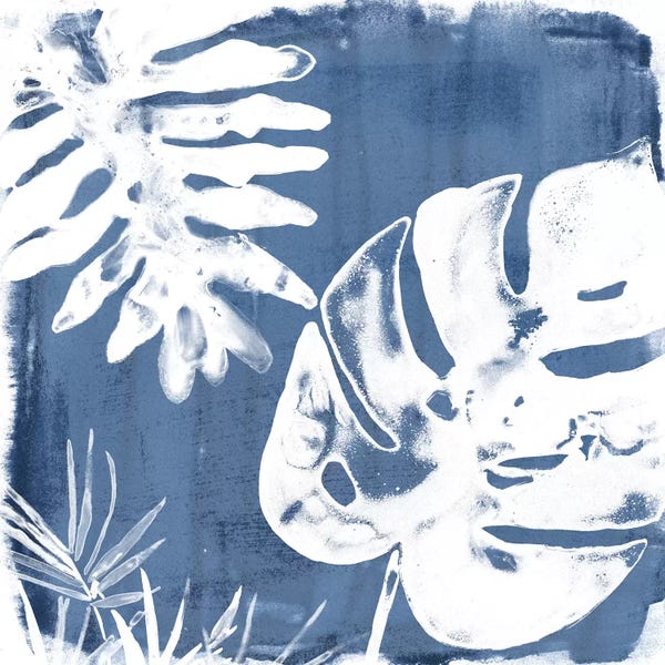 Tropical Leaves: Tropical Indigo Impressions IV by June Erica Vess