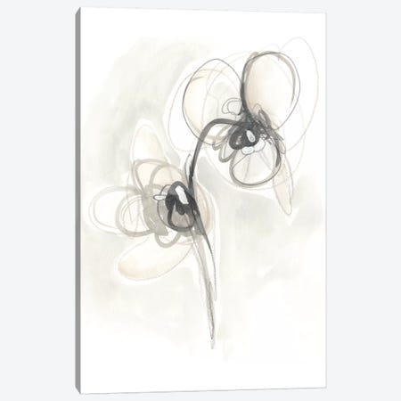 Neutral Floral Gesture I Canvas Print #JEV778} by June Erica Vess Canvas Wall Art
