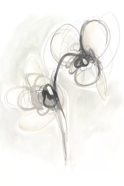 Watercolor Flowers: Neutral Floral Gesture I by June Erica Vess