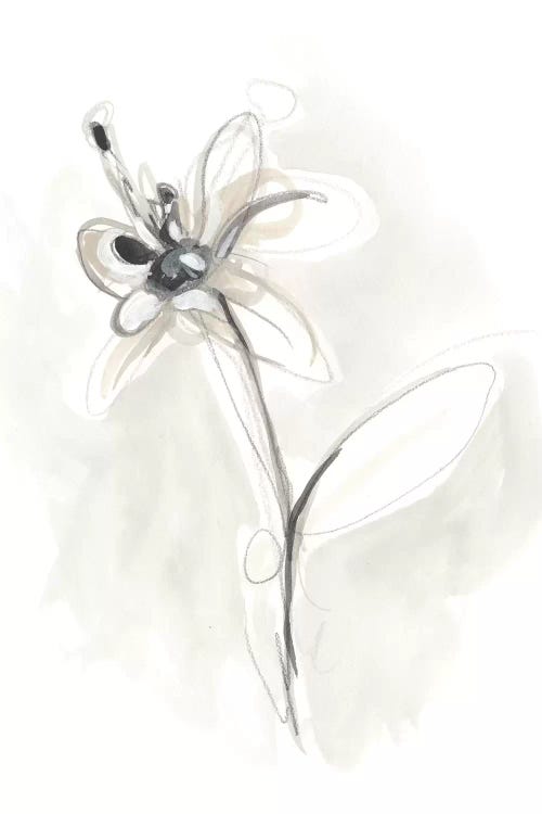 Neutral Floral Gesture IX by June Erica Vess wall art