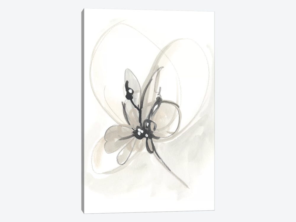 Neutral Floral Gesture VI by June Erica Vess 1-piece Canvas Art Print