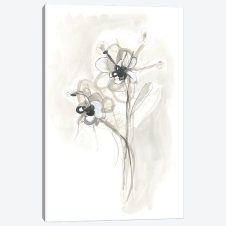 Neutral Floral Gesture VII Canvas Print #JEV785} by June Erica Vess Canvas Artwork