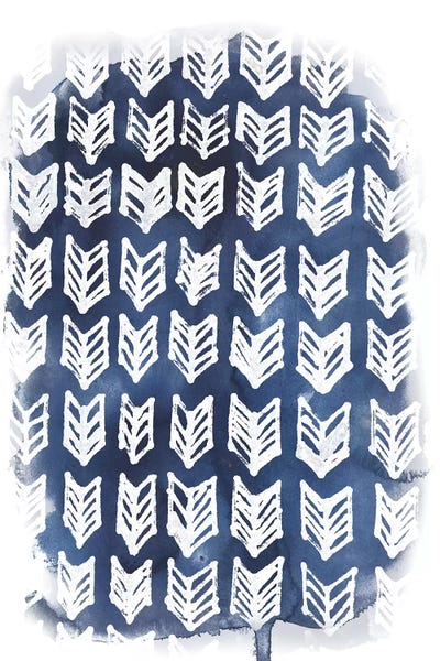 Black & White & Blue: Indigo Batik Vignette IV by June Erica Vess