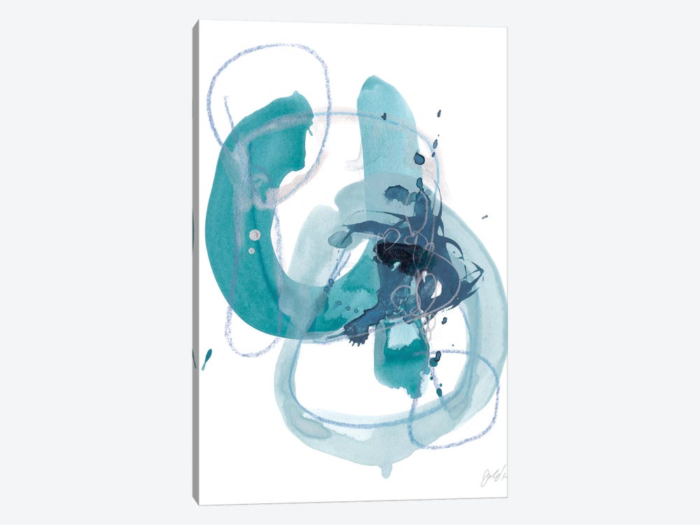 Aqua Orbit II by June Erica Vess 1-piece Canvas Print