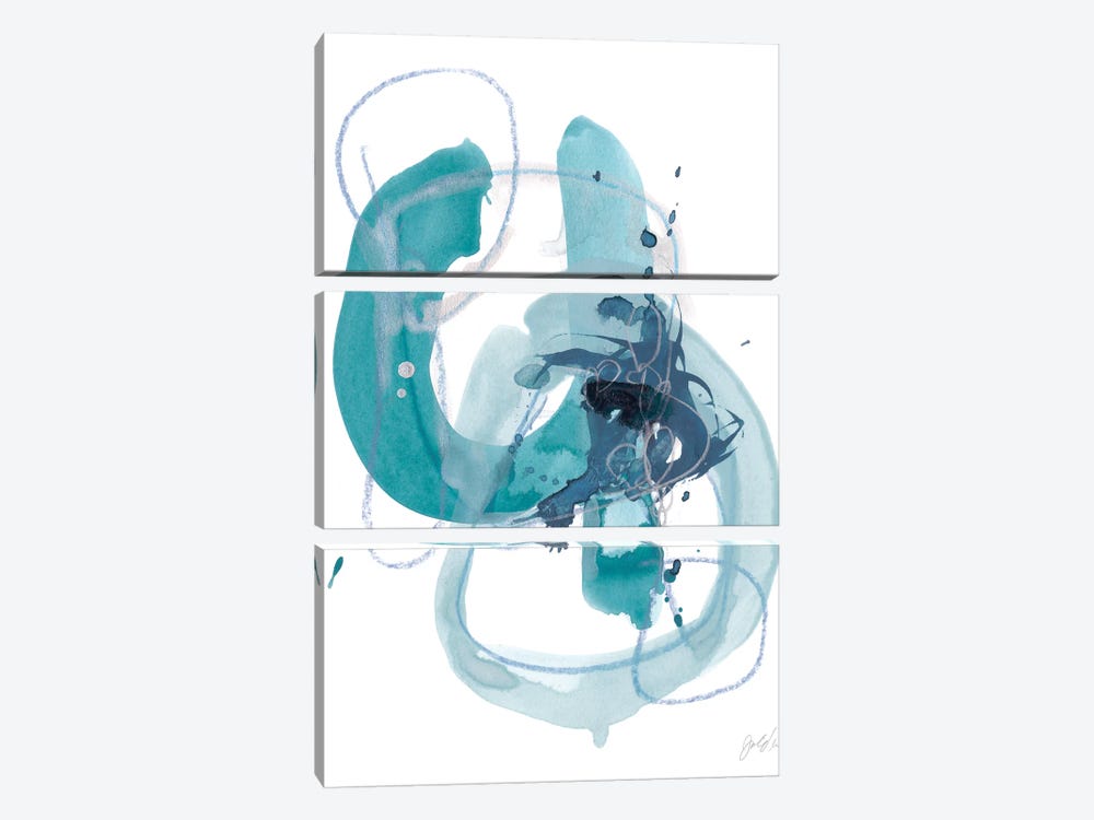 Aqua Orbit II by June Erica Vess 3-piece Art Print